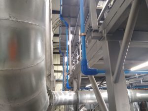 lamarre and sons fastpipe downpiping installed inside production plant